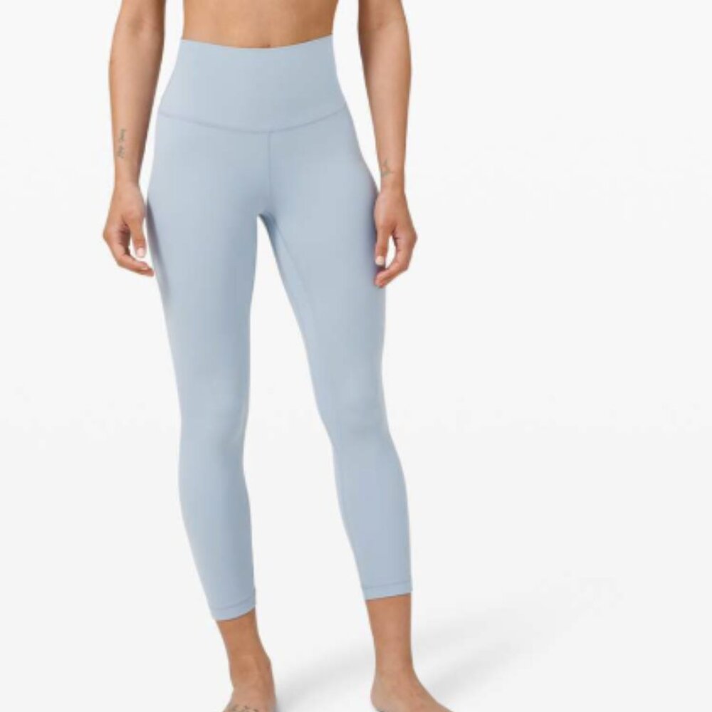 Lululemon Align Crop 23" Chambray Leggings High Rise Wicking Yoga Workout Size 4